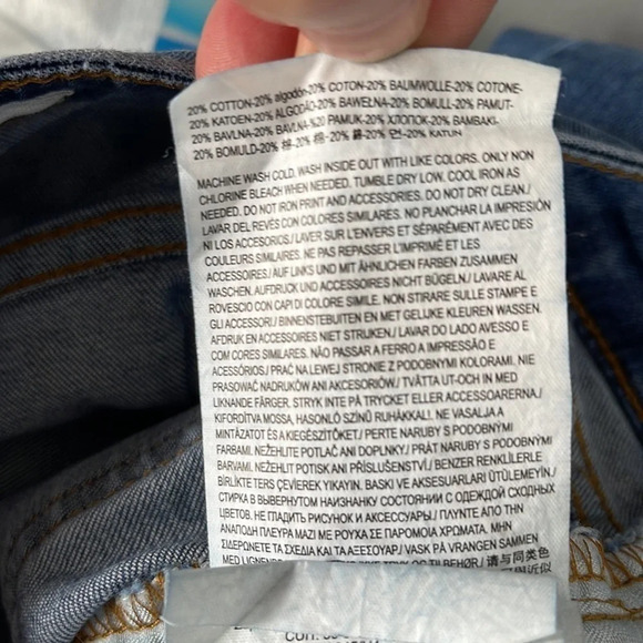 VANS High Waist Skinny Jeans Blue Medium Wash Distressed Busted Knee Skater 28 - Picture 9 of 11